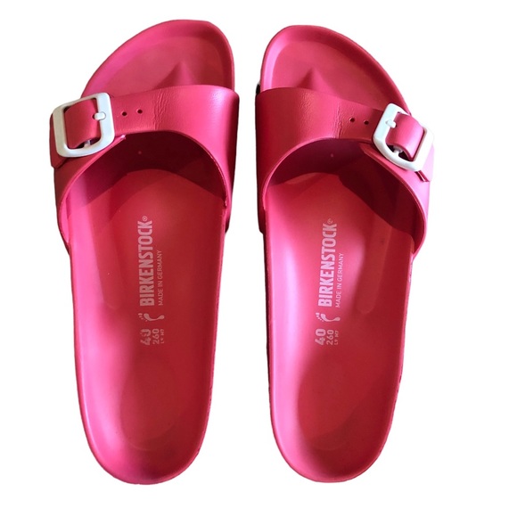 Birkenstock Shoes - Birkenstock Madrid EVA Women’s Rubber Slip On Slide Sandals Coral Size 9-9.5